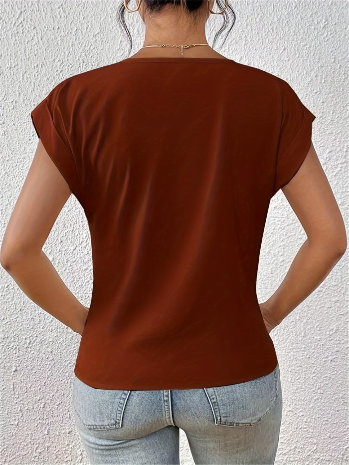 Women's Short-Sleeve T-Shirt Top - 1111 Directional, Soft & Breathable for Casual Wear