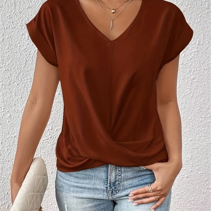 Women's Short-Sleeve T-Shirt Top - 1111 Directional, Soft & Breathable for Casual Wear
