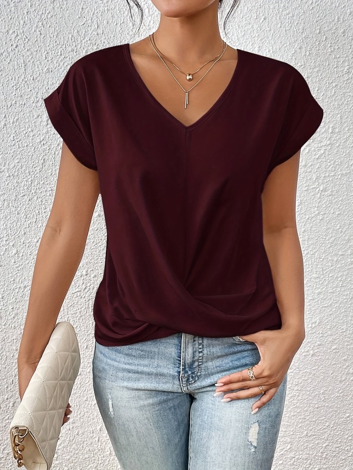 Women's Short-Sleeve T-Shirt Top - 1111 Directional, Soft & Breathable for Casual Wear