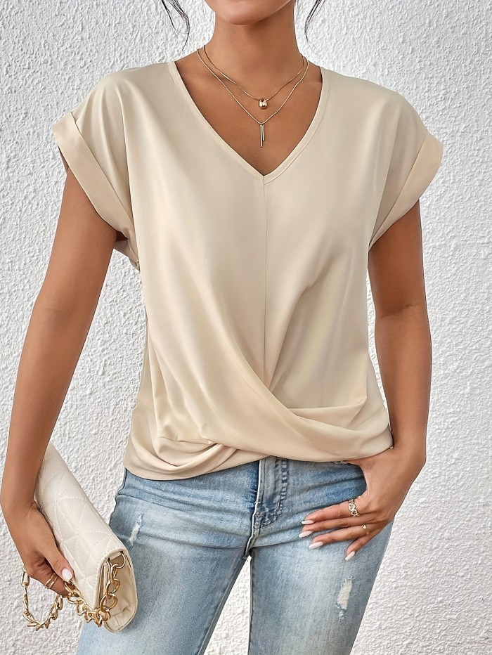 Women's Short-Sleeve T-Shirt Top - 1111 Directional, Soft & Breathable for Casual Wear