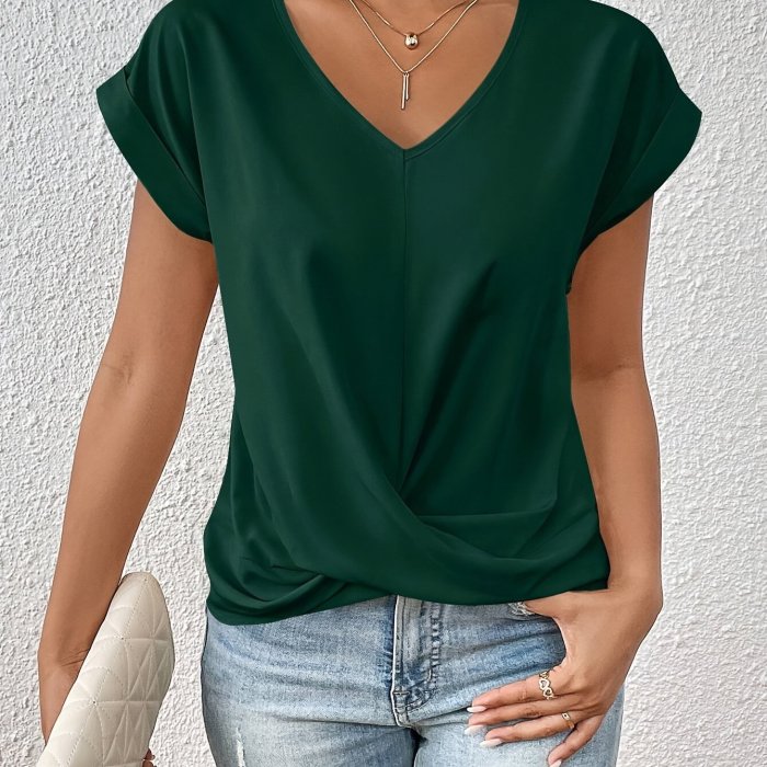 Women's Short-Sleeve T-Shirt Top - 1111 Directional, Soft & Breathable for Casual Wear