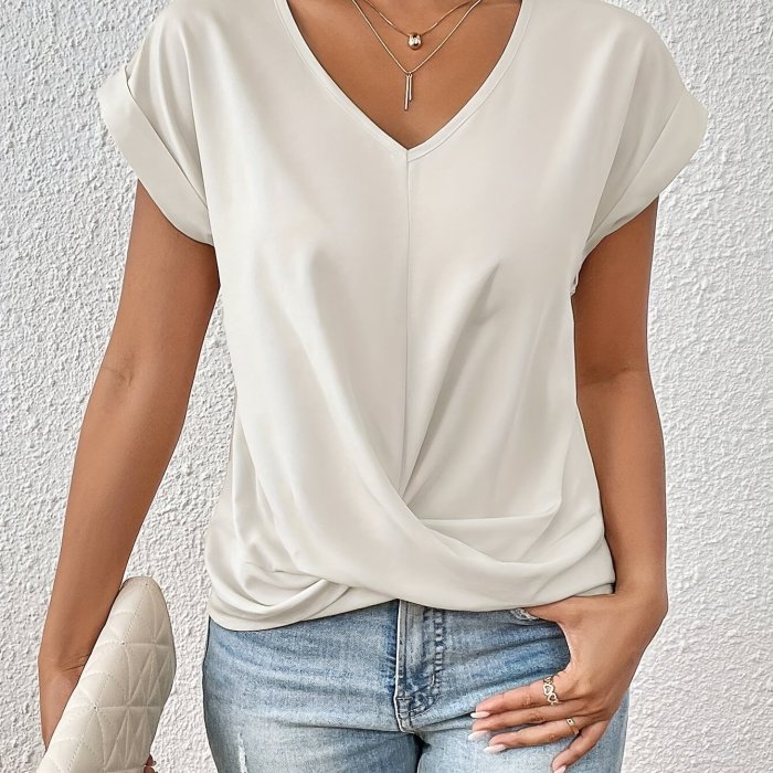 Women's Short-Sleeve T-Shirt Top - 1111 Directional, Soft & Breathable for Casual Wear