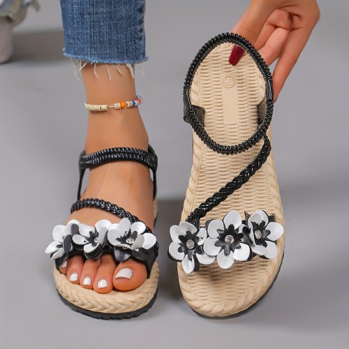 Summer Beach Sandals for Women, Two-Wearable, Trendy Flat Bottom Flip Flops