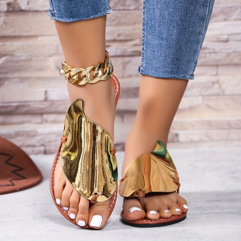 Women's Summer Flat Sandals - Stylish Yellow & Green Colorblock, Open Toe with Cover Accents, Ideal for Beach and Casual Outdoor Wear, Ladies Sandals