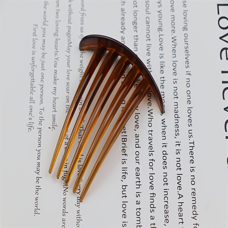 1pc Plastic 5 Tooth Hair Side Comb French Twist Comb Hair Side Comb Elegant Daily Party Wedding Hair Styling Accessories
