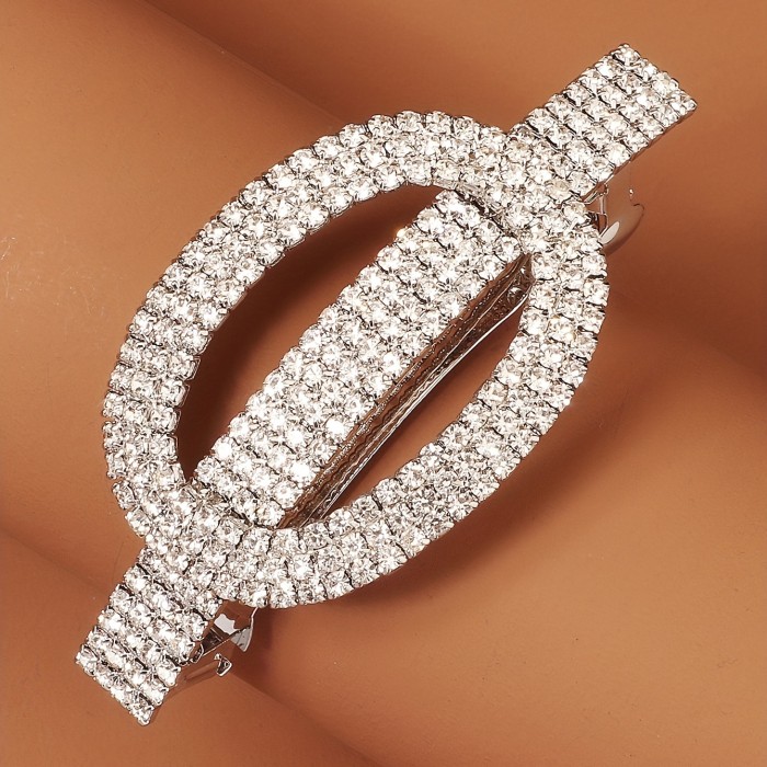 Non-slip Rhinestone Hair Clip Rhinestone Hair Clip Side Clip Non-slip French Barrette Exquisite Head Jewelry Hair Accessories
