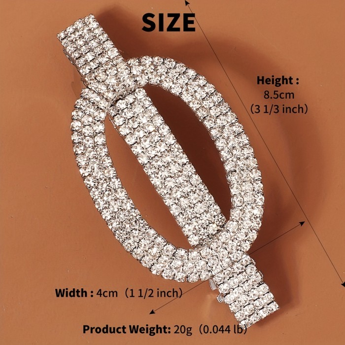 Non-slip Rhinestone Hair Clip Rhinestone Hair Clip Side Clip Non-slip French Barrette Exquisite Head Jewelry Hair Accessories