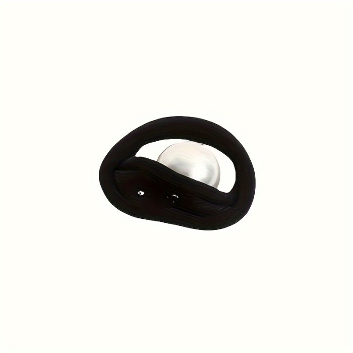 6pcs Elegant Faux Pearl Hair Ties - High Elasticity, Chic & Simple Ponytail Holders in Black & White - Ideal for St. Patrick's Day & Everyday Elegance