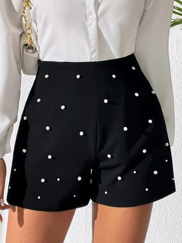 Elegant High Waist Shorts - Loose Fit for Spring & Summer - Women's Clothing