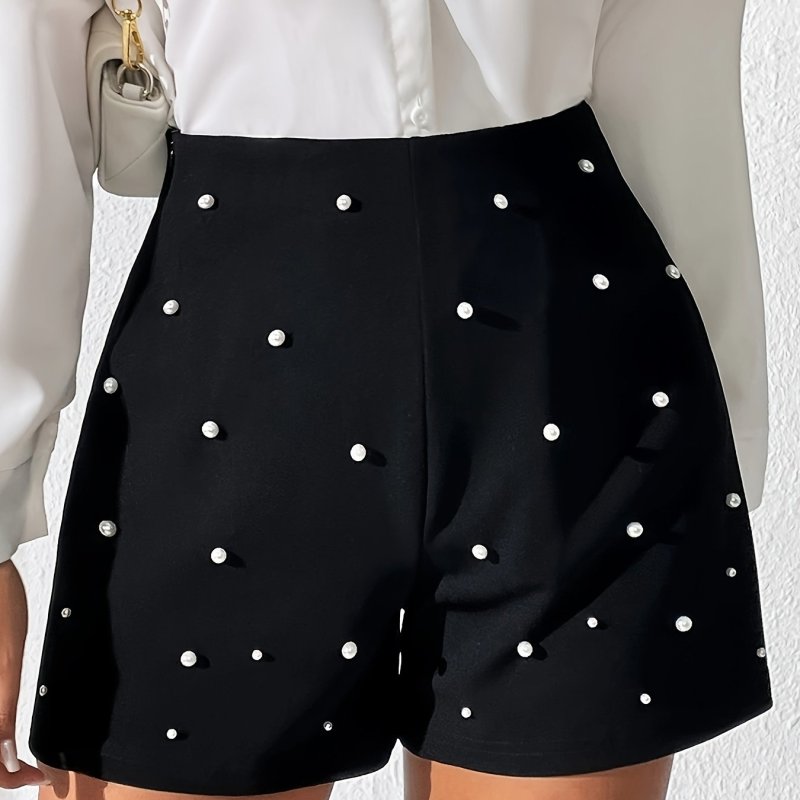 Elegant High Waist Shorts - Loose Fit for Spring & Summer - Women's Clothing