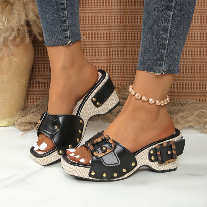 2025 Upgraded Platform Wedge Sandals, Stylish Summer Sandals, Comfortable Versatile Sandals for Women, High-Heeled Sandals, Size 42 Wedge Sandals.