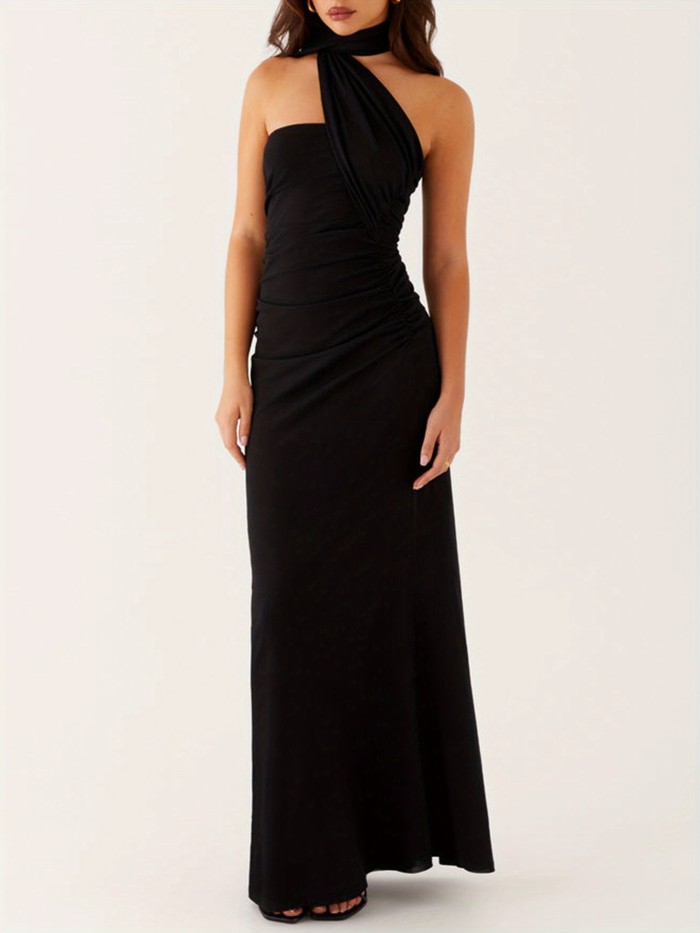 Women Floral Tube Strapless Maxi Bodycon Dress with Scarf Y2k Summer Backless Mesh Long Club Party Dresses