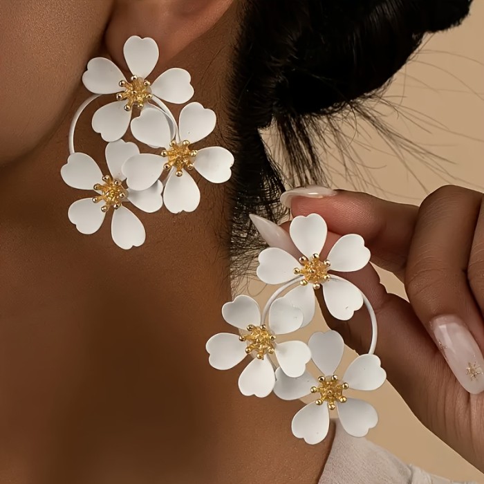 Exquisite Camellia Dangle Earrings - Delicate, Hypoallergenic, and Versatile Jewelry for Daily Wear, Evening Parties, and Special Occasions - Pick Your Favorite Color, Dainty Design, and Luxury Dupes