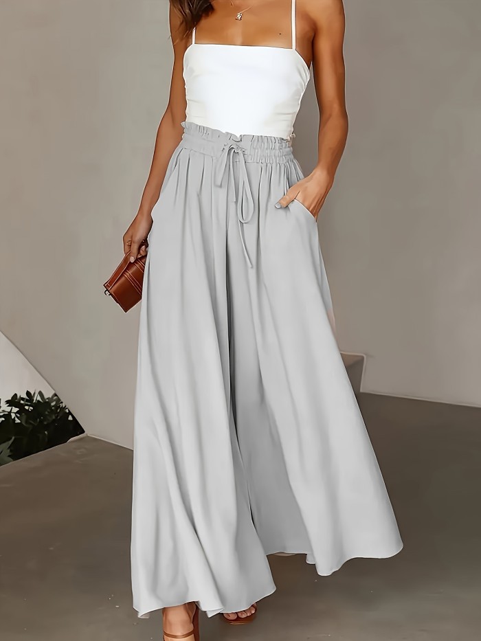 Women's High-Waisted Wide-Leg Pants – Flowy, Slimming & Comfortable Fit