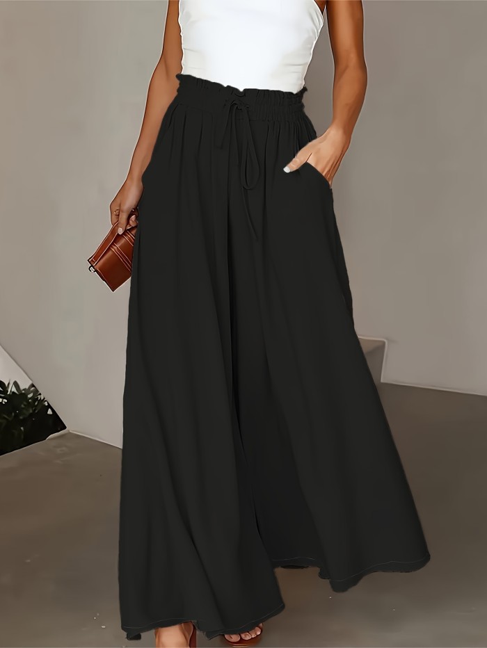 Women's High-Waisted Wide-Leg Pants – Flowy, Slimming & Comfortable Fit