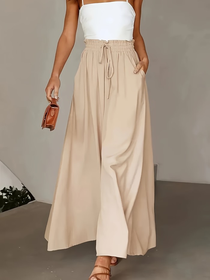 Women's High-Waisted Wide-Leg Pants – Flowy, Slimming & Comfortable Fit