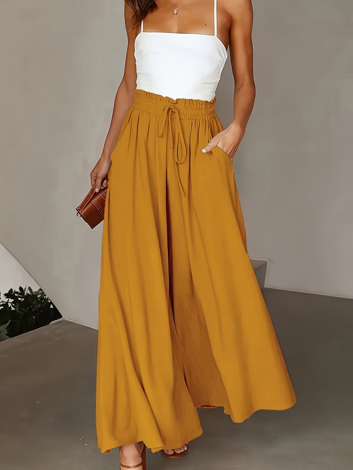 Women's High-Waisted Wide-Leg Pants – Flowy, Slimming & Comfortable Fit