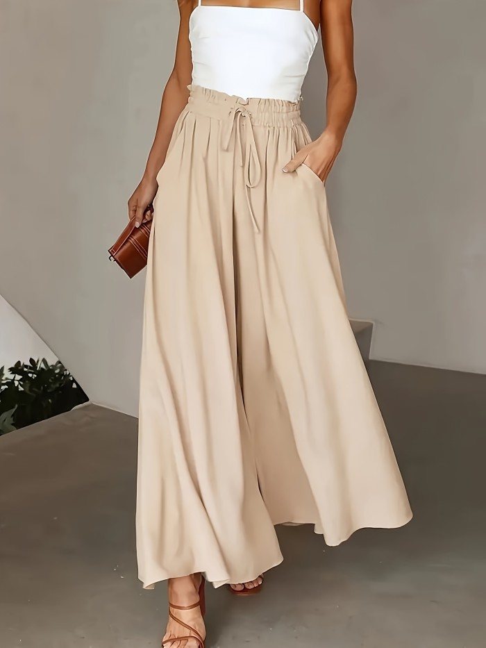 Women's High-Waisted Wide-Leg Pants – Flowy, Slimming & Comfortable Fit