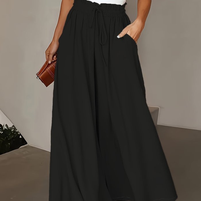 Women's High-Waisted Wide-Leg Pants – Flowy, Slimming & Comfortable Fit