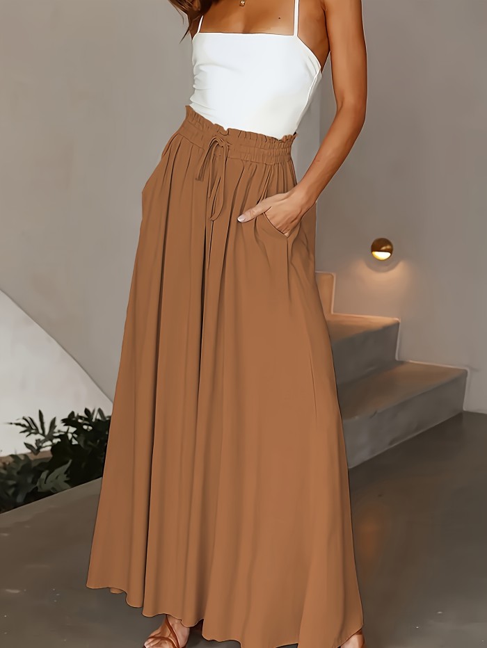 Women's High-Waisted Wide-Leg Pants – Flowy, Slimming & Comfortable Fit