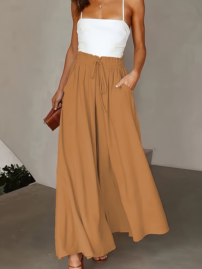 Women's High-Waisted Wide-Leg Pants – Flowy, Slimming & Comfortable Fit