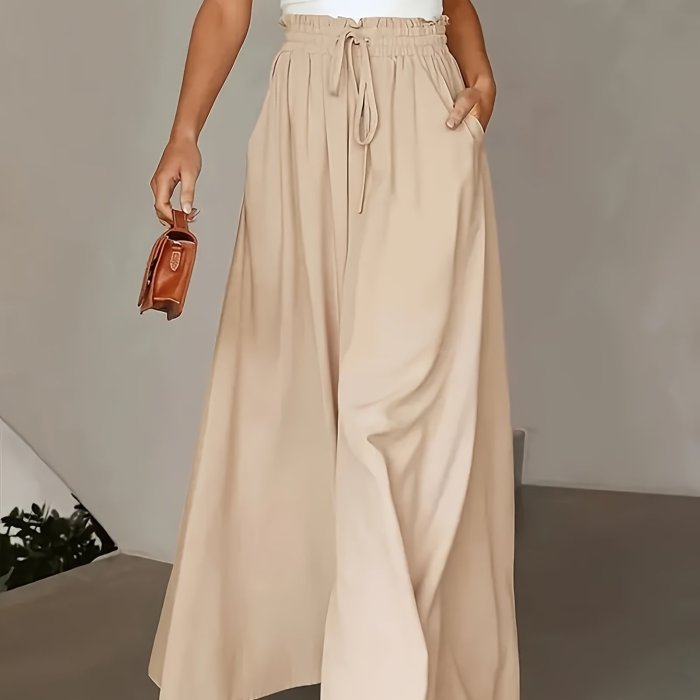 Women's High-Waisted Wide-Leg Pants – Flowy, Slimming & Comfortable Fit