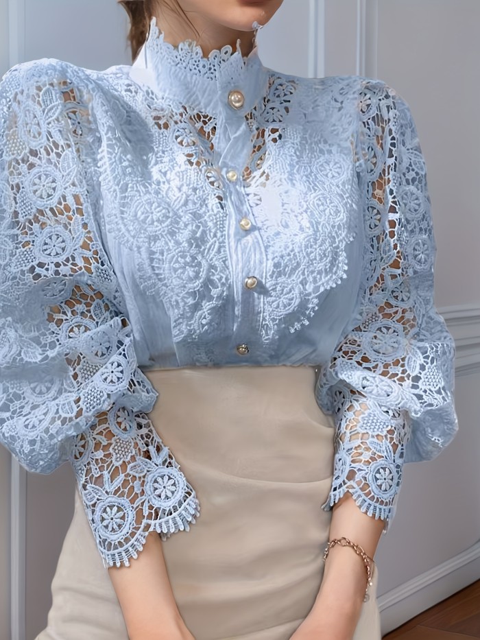Elegant Lace Blouse Lightweight Lace Blouse