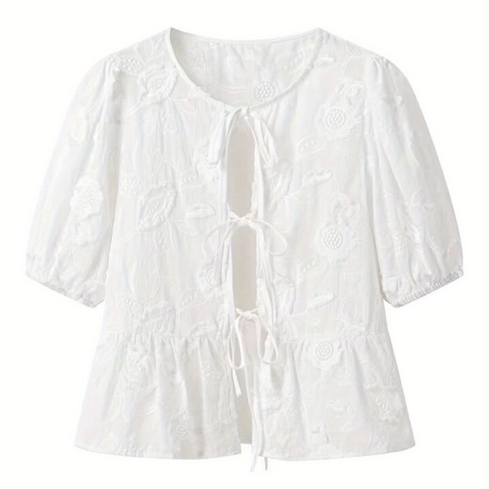Elegant Floral Embroidered Blouse