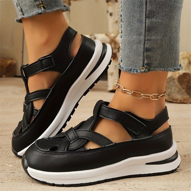 Women's Casual Platform Sandals with Thick Raised Wedge Heel