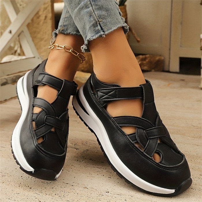 Women's Casual Platform Sandals with Thick Raised Wedge Heel