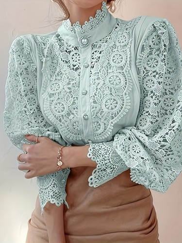 Elegant Lace Blouse Lightweight Lace Blouse