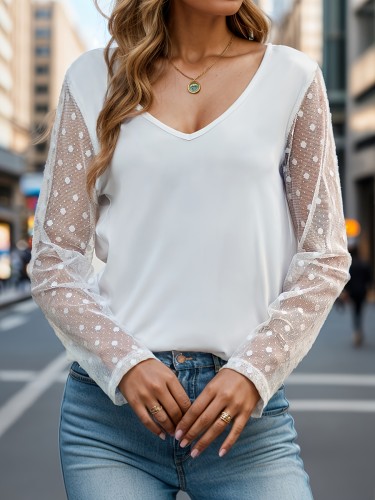 Elegant Women's V-Neck Blouse