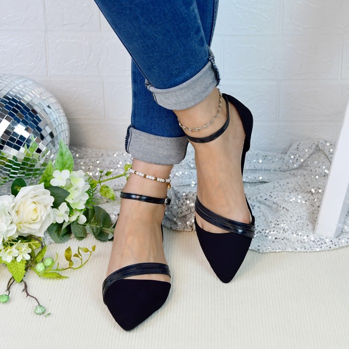 Ms. Mary Jane Flat Shoes Feature a Stylish Pointed Toe with a Single Strap, Offering an Elegant And Simple Design That Is Lightweight And Breathable.