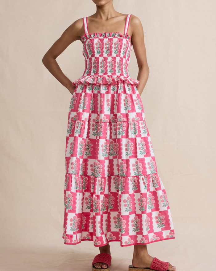 Sweet Wave Edge Floral Dress