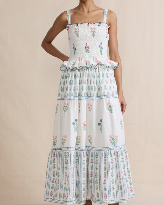 Sweet Wave Edge Floral Dress