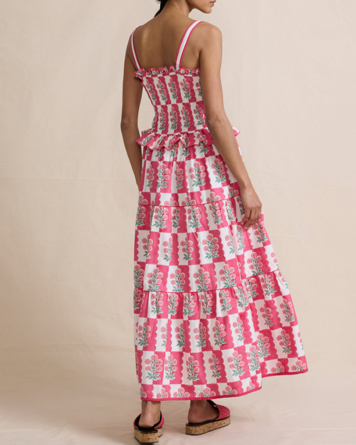 Sweet Wave Edge Floral Dress
