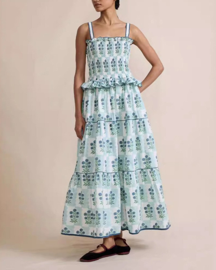 Sweet Wave Edge Floral Dress