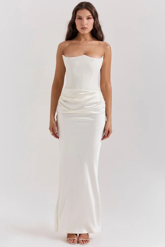 Sexy Velvet Off Shoulder Fishtail Elegant Slim Fit Long Party Dress