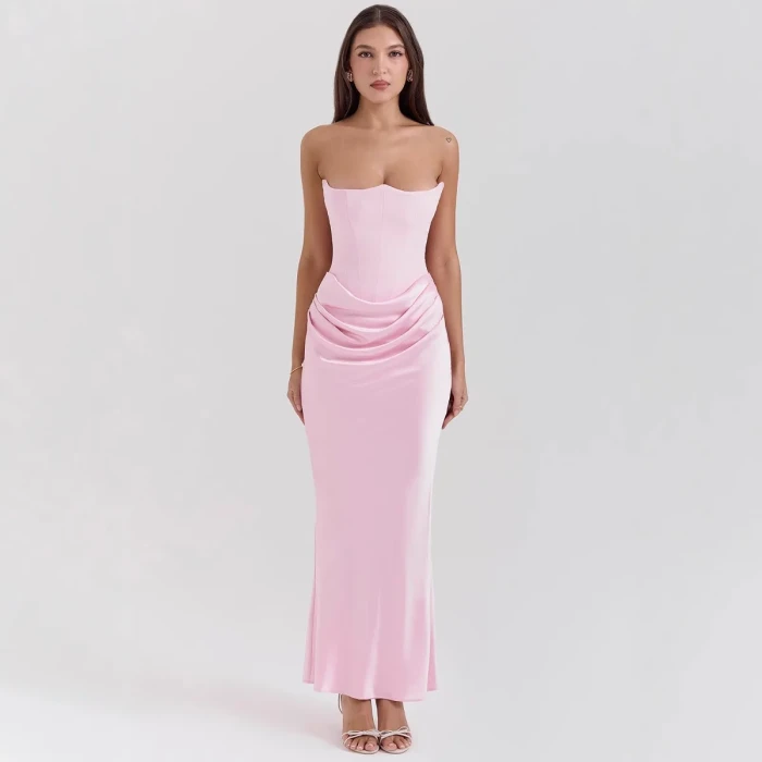 Sexy Velvet Off Shoulder Fishtail Elegant Slim Fit Long Party Dress