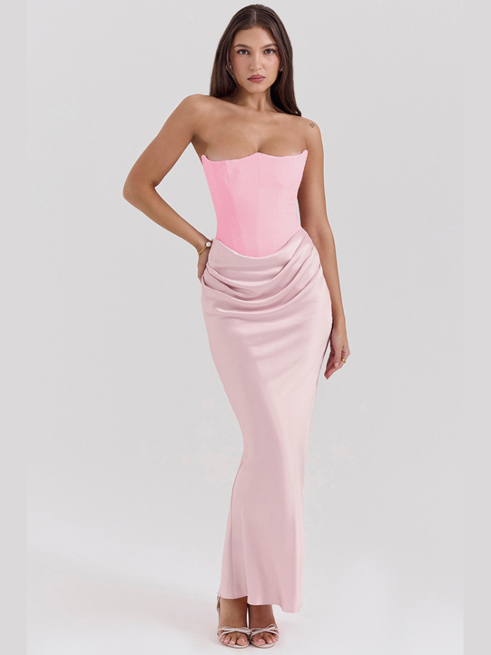 Sexy Velvet Off Shoulder Fishtail Elegant Slim Fit Long Party Dress
