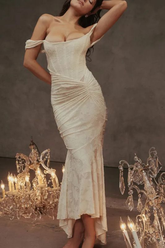 Elegant Sexy Fashion Backless Sleeveless Pleated High Waist Luxury Printed Dress