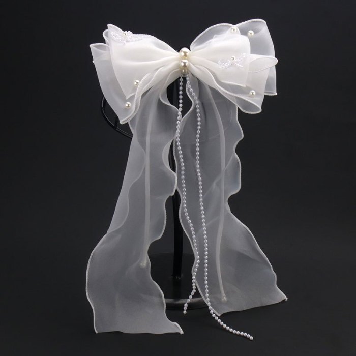 1pc Bridal Veil Hair Accessories, Bow Hair Accessories for Parties, Weddings, Birthday Parties