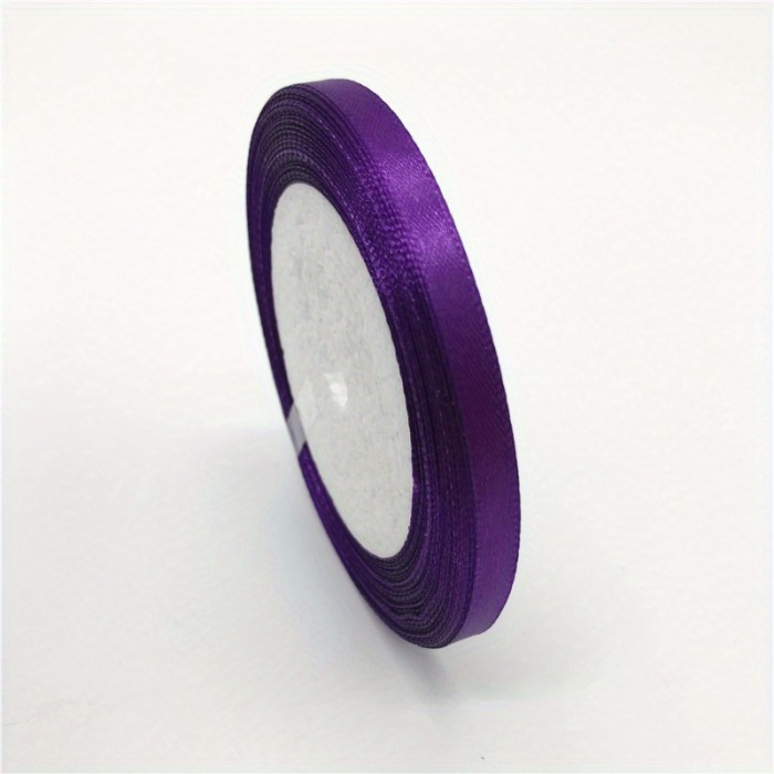 25 Yards\u002F6mm Silk Satin Ribbon - Vibrant Rainbow Colors, Soft & Shiny, Ideal for Handmade Bows, Crafts, Wedding Decorations, Christmas Trees, DIY Card Making, Gift Wrapping, Gift Wrapping Ribbon | Vibrant Ribbon | Smooth Texture, Ribbon Decorations
