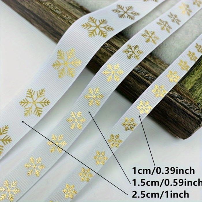 Christmas Craft Ribbon - 5 Yards, Polyester, Assorted Widths (10\u002F15\u002F25mm), Perfect for DIY Bows & Holiday Decorations Wrapping Ribbon for Gifts, Christmas Decor, Beading&Jewelry Making, Jewelry Making Display & Packaging Supplies, Best for Christmas