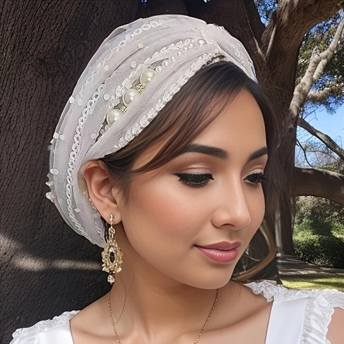 The elegant faux chain Women's headpiece is stretchable, comfortable, soft, lightweight and breathable for all occasions
