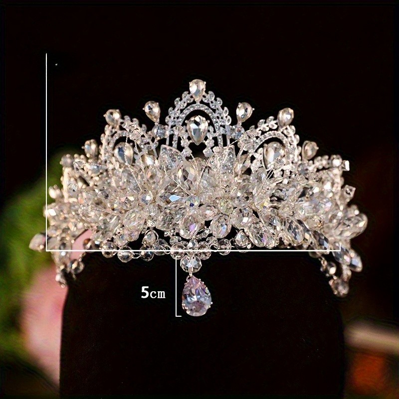 Bridal Crown Headpiece Crystal Eyebrow Pendant Luxury Fashion High Luxury Huali Gift giving Wedding Dress Accessories 18th Birthday Wedding Crown Hair Accessories