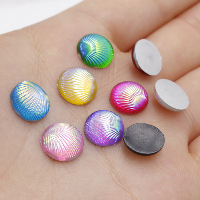 30pcs 1.0cm\u002F0.39in Resin Iridescent Rainbow Color-Changing Round Flat Back for DIY Jewelry, Wedding Decor, Scrapbooking, Shoe & Boot Embellishments, Scrapbooking Supplies, Vibrant, Decorative Craft Material, Wedding Decorations, Iridescent, Smooth Finish, Craft, Craft Enthusiasts