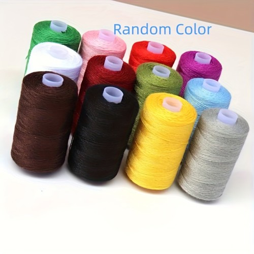 12pcs High Strength Polyester Sewing Thread Set, 600 Yards Each, Multicolor Spools - Ideal for DIY Crafts and Denim Sewing, Sewing Supplies Accessories