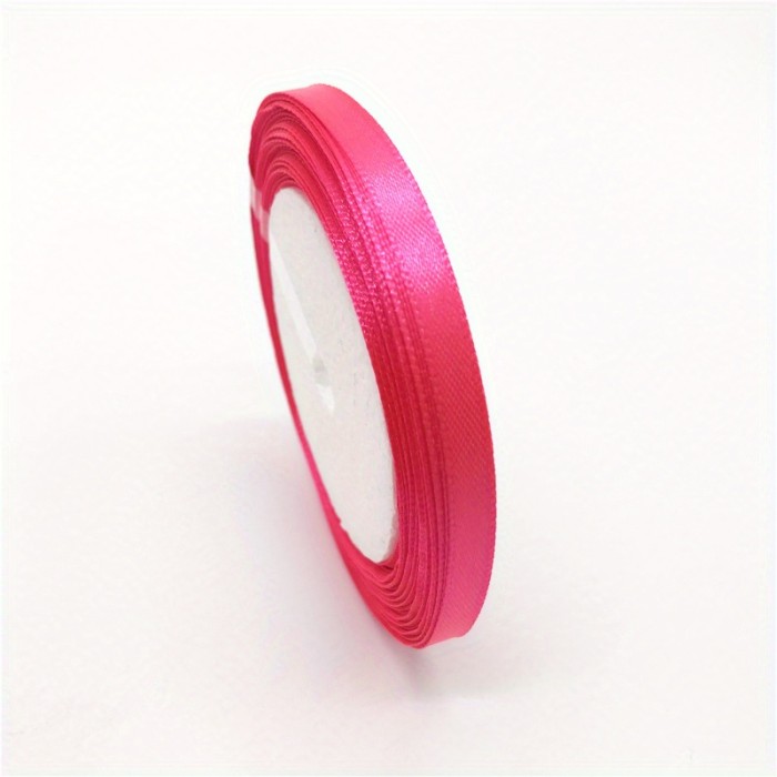 25 Yards\u002F6mm Silk Satin Ribbon - Vibrant Rainbow Colors, Soft & Shiny, Ideal for Handmade Bows, Crafts, Wedding Decorations, Christmas Trees, DIY Card Making, Gift Wrapping, Gift Wrapping Ribbon | Vibrant Ribbon | Smooth Texture, Ribbon Decorations