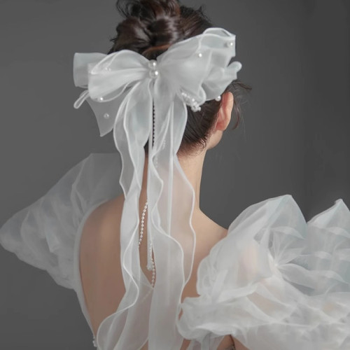 1pc Bridal Veil Hair Accessories, Bow Hair Accessories for Parties, Weddings, Birthday Parties
